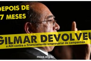 Gilmar Mendes devolve pedido de vista de “doação” empresarial a campanhas eleitorais