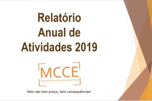 MCCE lança o Relatório Anual 2019