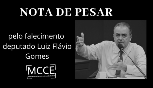 Nota de pesar pelo falecimento do Deputado Luiz Flávio Gomes